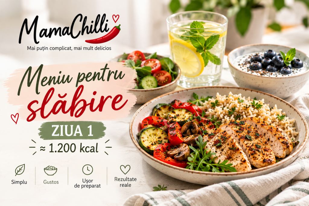 Meniu pentru slăbit 1200 kcal – Ziua 1 |&nbsp;MamaChilli
